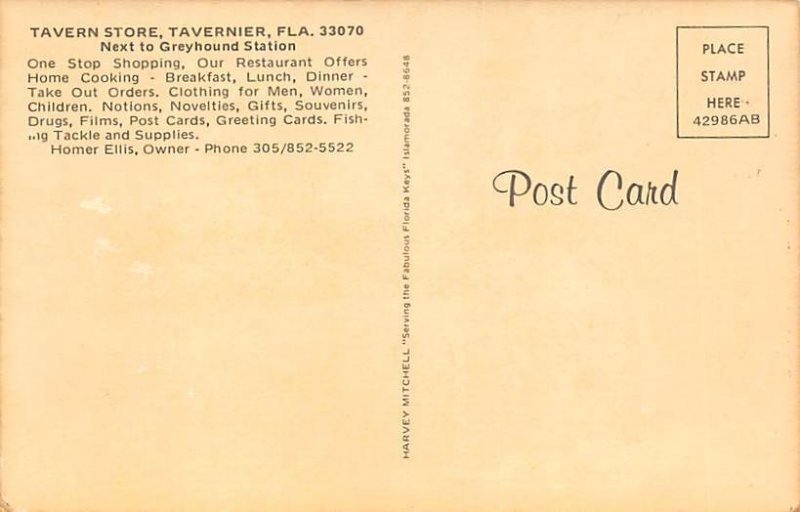 Tavern Store Next to Greyhound Bus Tavernier FL 