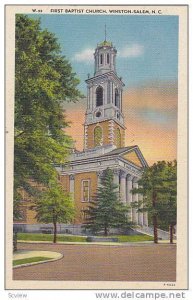 Exterior, First Baptist Church, Winston-Salem,  North Carolina, 30-40s