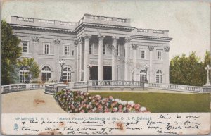 Postcard Marble Palace residence arms OHP Belmont Newport RI 1907