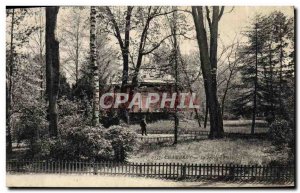 Old Postcard The public garden Chambery