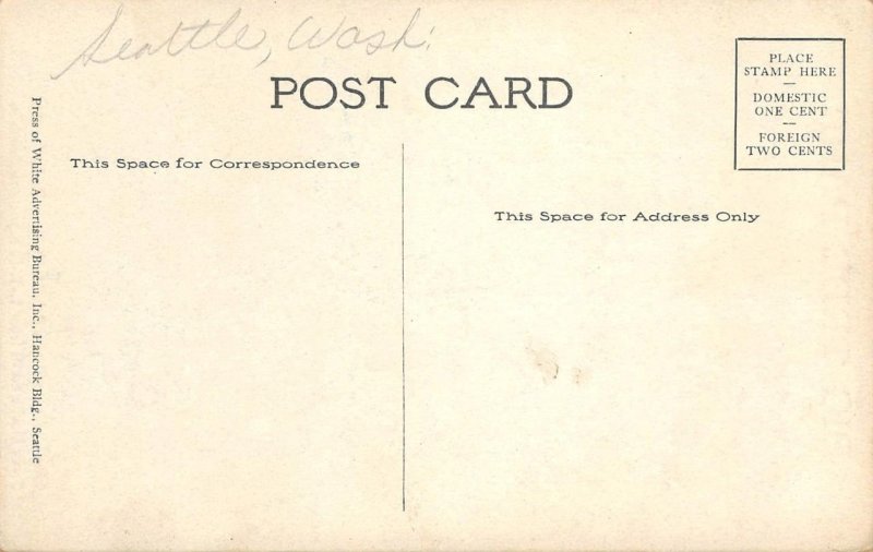 Totem Pole Big Tree Park RAVENNA PARK Seattle, WA c1910s Vintage Postcard