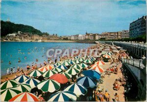 Postcard Modern San sebastian No 6 beach la concha
