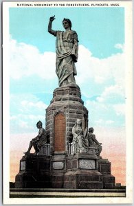 National Monument To The Forefathers Plymouth Massachusetts MA Landmark Postcard