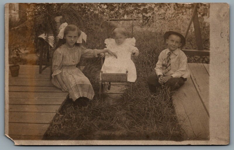 Postcard RPPC c1910s United States Named Children Katherine Howard & Frank Ward