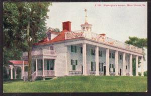 Washington's Mansion Mount Vernon VA Postcard 5982
