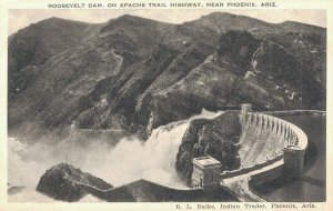 USA Roosevelt Dam On Apache Trail Highway Phoenix Arizona Vintage Postcard 07.20