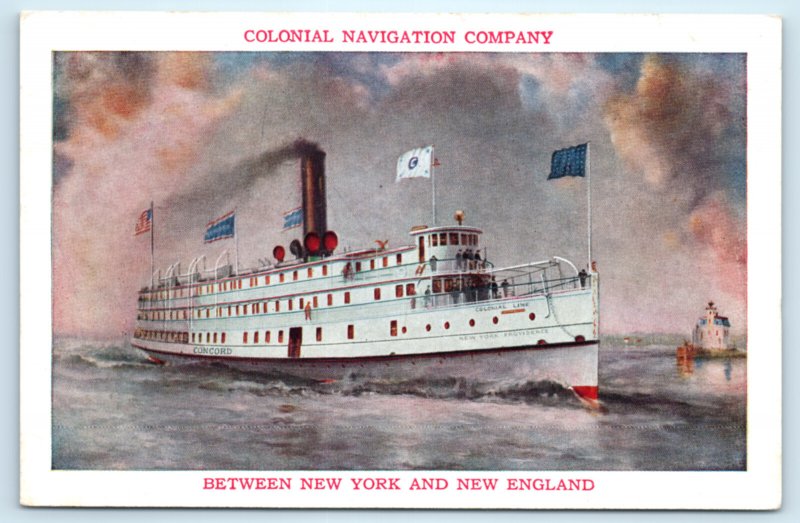 Steamship Colonial Navagation Company Ship Postcard