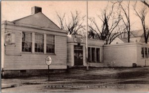 Postcard USO Club Federal Recreation Bldg Ayer Massachusetts MA Military KM3