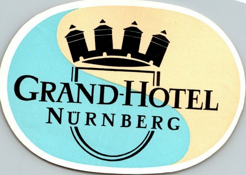 Germany Nuernberg Grand Hotel Vintage Luggage Label sk4766