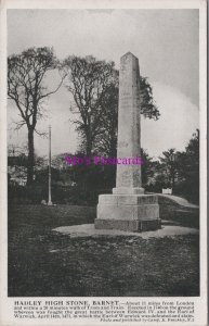 Hertfordshire Postcard - Barnet, Hadley High Stone   RS38101