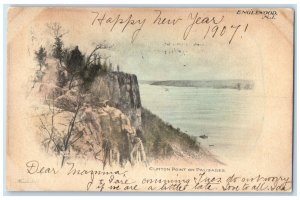 1907 Clinton Point Palisades Englewood New Jersey NJ Vintage Antique Postcard