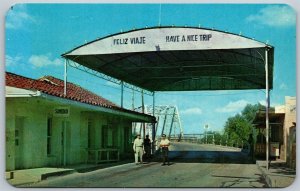 Vtg La Garita The Sentry Box Ciudad Acuna Coahuila Mexico Postcard