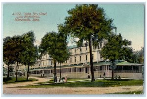 1912 Tonka Bay Hotel Lake Minnetonka Exterior Minneapolis Minnesota MN Postcard 