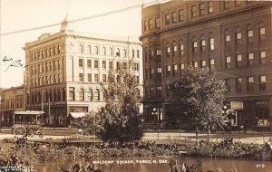 J30/ Fargo North Dakota RPPC Postcard c1910 Waldorf Square Stores Wagon 161