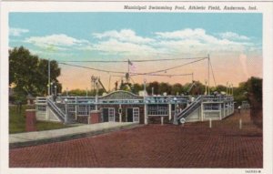 Indiana Anderson Municipal Swimming Pool Athletic Field 1942 Curteich