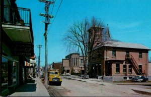 Canada Quebec St Gabriel De Brandon Street Scene Showing City hall and Post O...