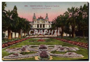 Postcard Old Casino in Monte Carlo and Gardens