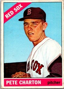 1966 Topps Baseball Card Pete Chartron Boston Red Sox sk1971