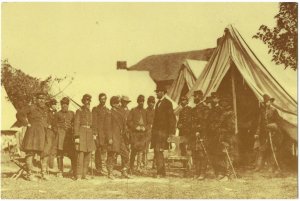 President Lincoln Visits Soldiers at Antietam Civil War  4 by 6