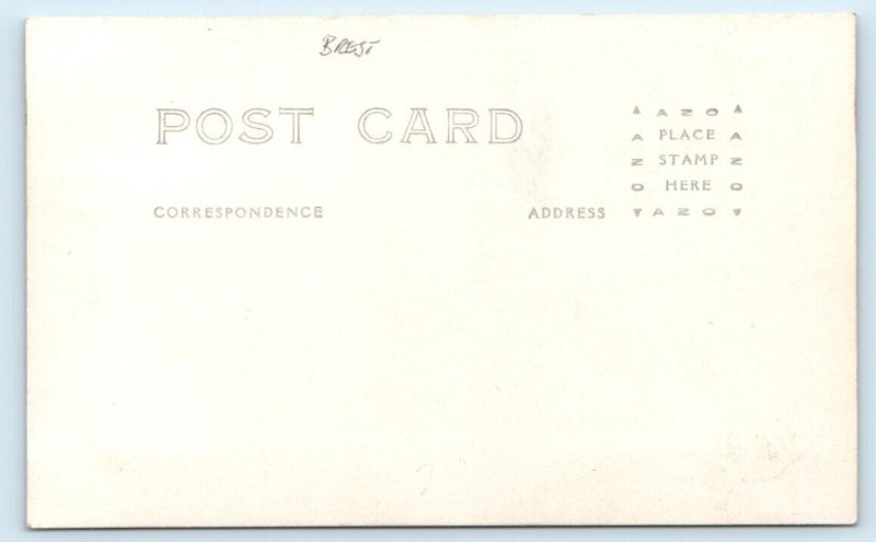 RPPC Street Scene BREST ? France Postcard