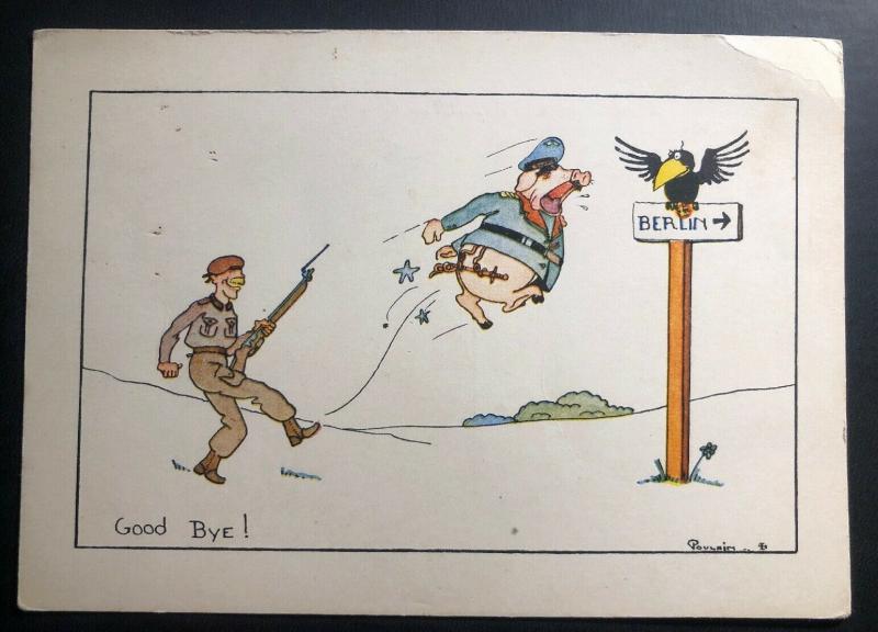 Mint England Picture Postcard WW2 Good Bye To Berlin !