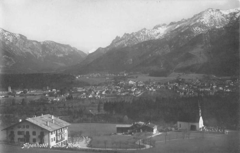 Bad Reichenhall Germany Birdseye View Of City Real Photo Antique Postcard K69478