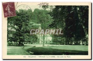 Old Postcard Dauphine Uriage les Bains A corner of the park