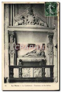 Old Postcard Le Mans Cathedral Tomb of Du Bellay