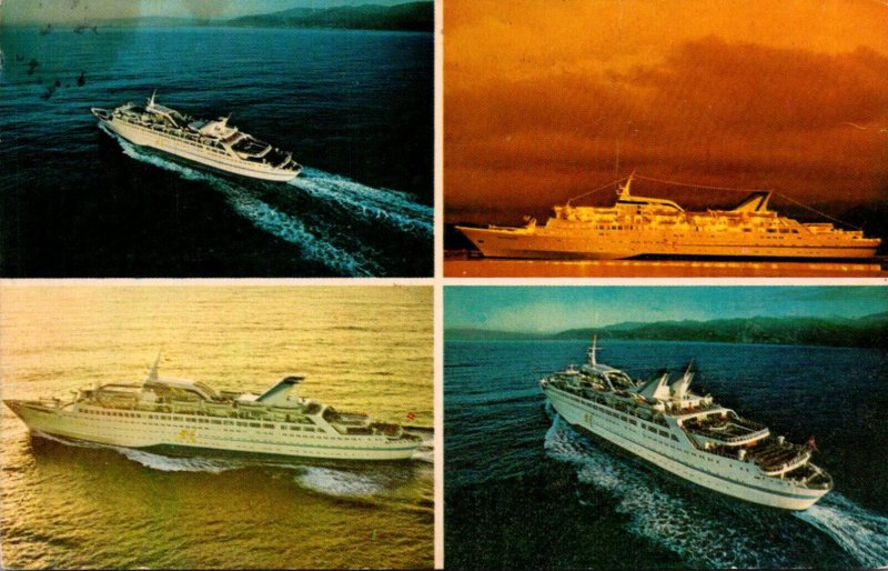 Ships Norwegian Caribbean Lines Multi View 4 Cruise Ships 1969