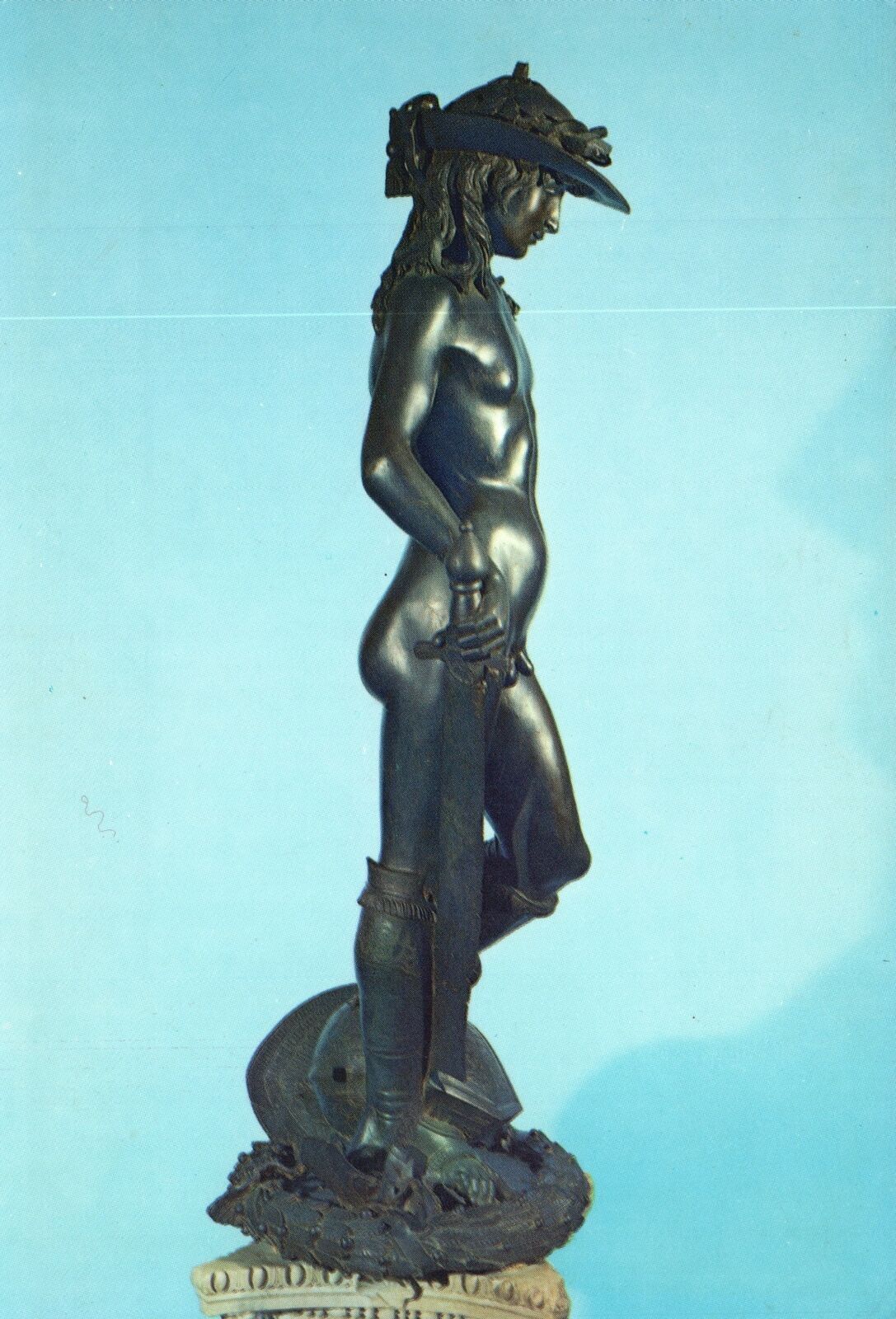 Postcard Firenze Museu Nazeonale Bargello Donatello David In Bronze