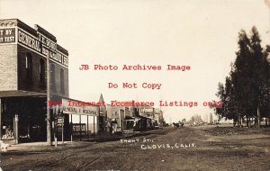 CA, Clovis, California, RPPC, Front Street, J.E. Good General Store, Photo