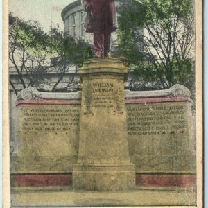 1911 Columbus OH McKinley Memorial Hand Colored Litho Photo Postcard Harriman A6