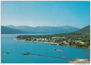 Aerial View, Nakusp, Upper Arrow Lakes, British Columbia, Canada, 50-70´s