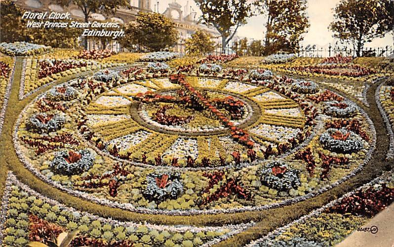 Floral Clock, West Princes Street Gardens Edinburgh Scotland, UK Unused 