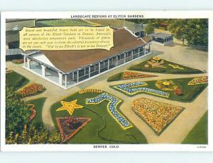 Unused W-Border AERIAL VIEW OF BUILDING AT ELITCH GARDENS Denver CO p0350