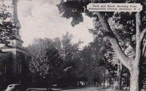 New Jersey Belvidere Park and Street Showing First Presbyterian Church Dexter...