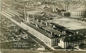 Detroit Michigan Lincoln Motor Ford Motor Garraway Birdseye Postcard 21-10192