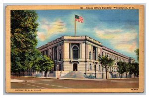 House Office Building Washington DC Linen Postcard N24