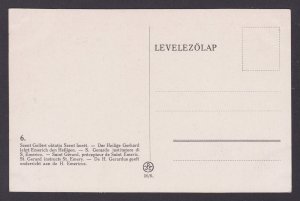 Vintage postcard, Hungary, St. Gerard instructs St. Emery