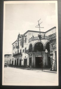 Mint Mexico real Picture Postcard RPPC Hotel Mendoza Zamora Michoacan