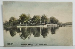 Easton Md North Bend Near Easton Water Pier View Hand Colored c1913 Postcard O2