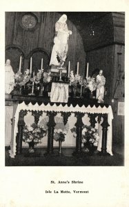 Vintage Postcard 1920's St. Anne's Roman Catholic Shrine Isle La Motte Vermont