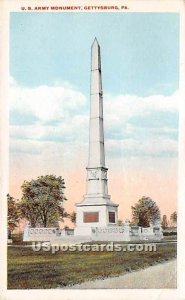 US Army Monument - Gettysburg, Pennsylvania PA  