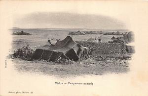 B91901 biskra algeria campement nomade  nomad camp  africa