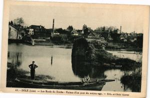 CPA DOLE -Les Bords du Doubs-Ruines d'un pont du moyen-age (263597)