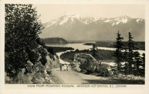 RPPC Postcard; View from Mountain Highway, Harrison Hot Springs, BC Canada