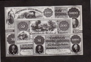 Currency Paper Money Bills Civil War Postcard