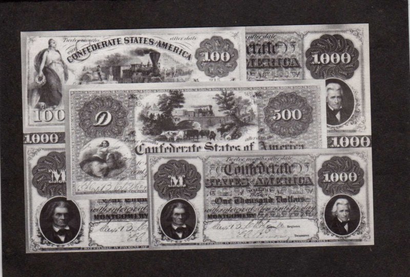 Currency Paper Money Bills Civil War Postcard