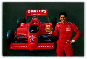 ROBERTO GUERRERO Race Car Advertising DIANETICS SCIENTOLOGY 4x6 Postcard 1988