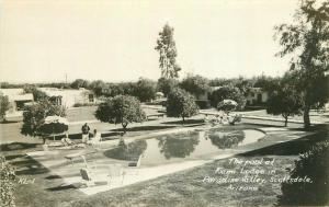 Kiami Lodge pool Paradise Valley Scottsdale Arizona RPPC Photo Postcard 3665